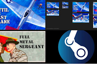 do custom steam capsule design game poster character design game cover design