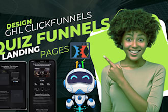 design go highlevel clickfunnels quiz funnel, ghl quiz landing page, ghl website