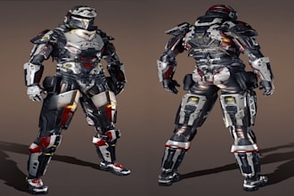 do 3d weapon, 3d sword, 3d armor, helmet, cosplay, knife for 3d printing or game