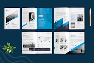 design professional company profile, annual report