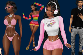 3d cloth for roblox vrchat secondlife sims imvu peds fivem fashion design