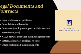 draft legal motions, complaints, lawsuits, demand letters and petitions