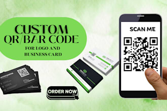 design professional business card and barcode with qr code