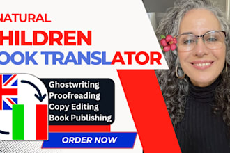 book translation for italian children book to english, children book translator