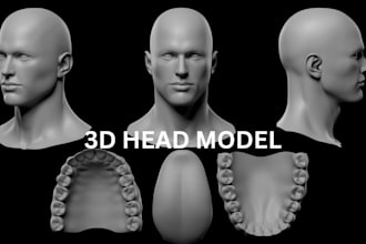 realistic printable 3d head 3d face 3d bust model mask helmet stl blender zbrush