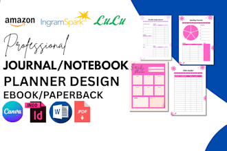 design, format custom notebook, printable journal, digital hyperlinked planner