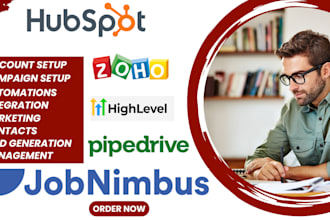 zoho crm jobnimbus hubspot ghl pipedrive contractor foreman procore integration