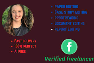 proofread and edit research projects reports and research