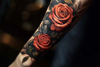 create unique custom tattoo any tattoo design, tattoo artist