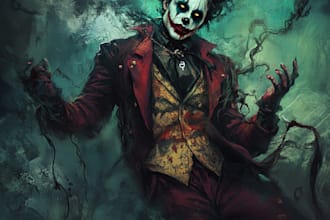 create a fantasy horror character art or dark art