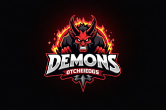 create an amazing demon logo illustration in two days