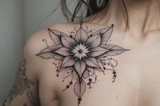 create a black and grey tattoo design for you