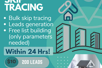 do bulk skip tracing and cold calling for real estate leads