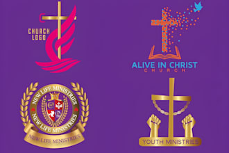 do professional minimalist church, christian, religious and ministry logo