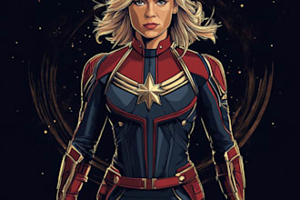 draw you as dc marvel superhero style professionally