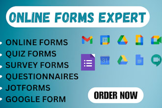 create professional google form or questionnaire in 1 hour
