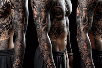 create custom tattoo design, tattoo sleeve