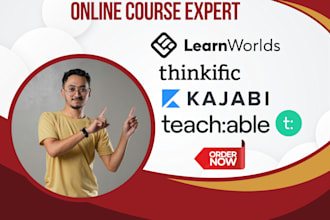 design your learnworlds thinkific kajabi teachable podia online school website