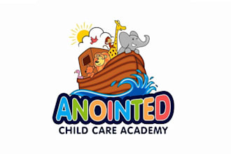 do childcare preschool kids day care kindergarten logo design