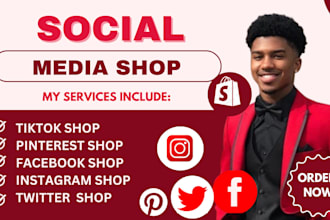 setup usa instagram shop tiktok shop facebook shop pinterest shop and ads