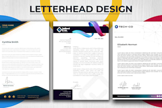 design professional and editable letterhead in 6 hours