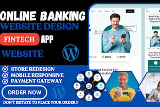 design a professional online banking website  fintech bank loan app website