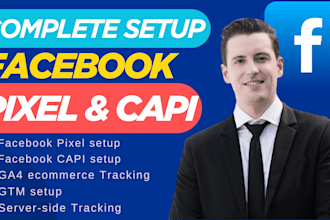 setup facebook pixel, conversion api and google analytics 4