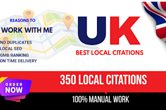 create UK local citations for google maps SEO ranking