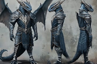 made a dnd art, fantasy character, scifi, and dnd party