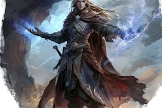design a character for a 2d game, d and d or anything