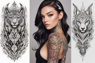 create unique custom tattoo any tattoo design, tattoo artist