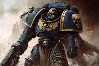 do your warhammer 40k character illustration