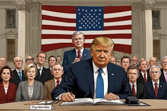 create political and editorial cartoon