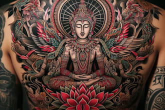 make old school traditional tattoo design for you
