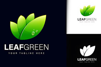 design leaf logo for your garden, farm or plant