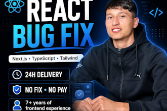 fix react, next js and javascript bugs in your website