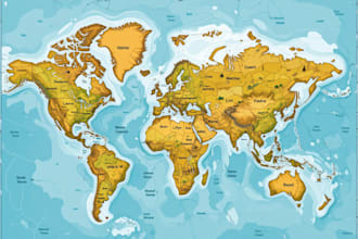 draw vector map in illustrator