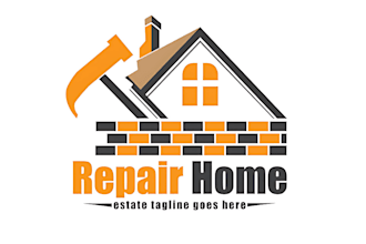 do real estate construction property home repair logo