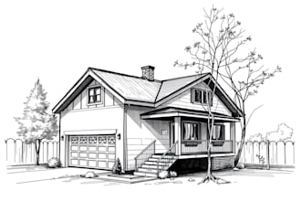 draw illustrations or sketches of your house and buildings