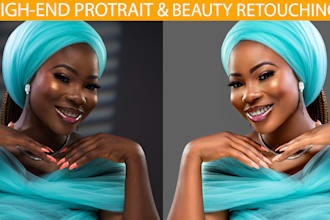 do photoshop highend portrait and beauty retouching for flawless results