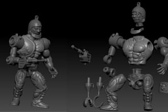 sculpt 3d articulated toy model bjd zbrush statue action figure for 3d printing