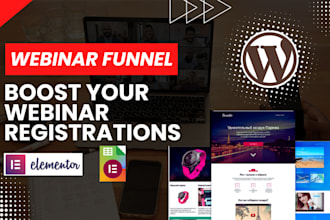 design professional webinar landing page to boost registrations