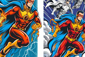 draw comic superhero pop art portraits