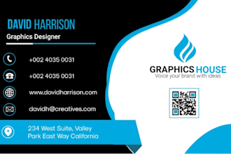 design professional creative business cards with qr code