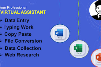 do data entry, typing work, copy paste, web research