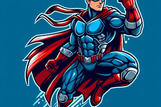 draw you into superhero comic cartoon character