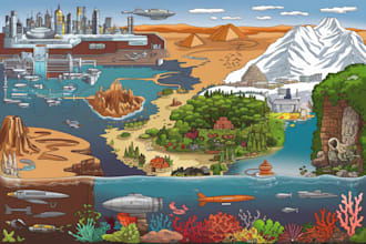 design custom event maps and detailed vector illustrations