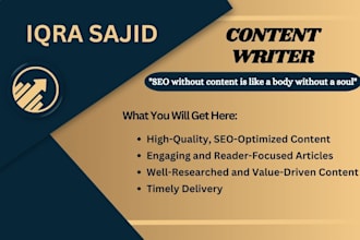 write SEO sports, technical, fashion and accessories content