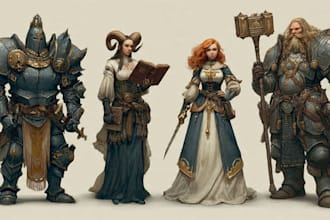 draw d and d character according to your requirement