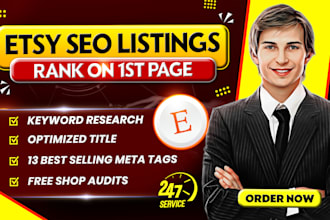 do etsy seo listing title, tags to rank on top and boost sales